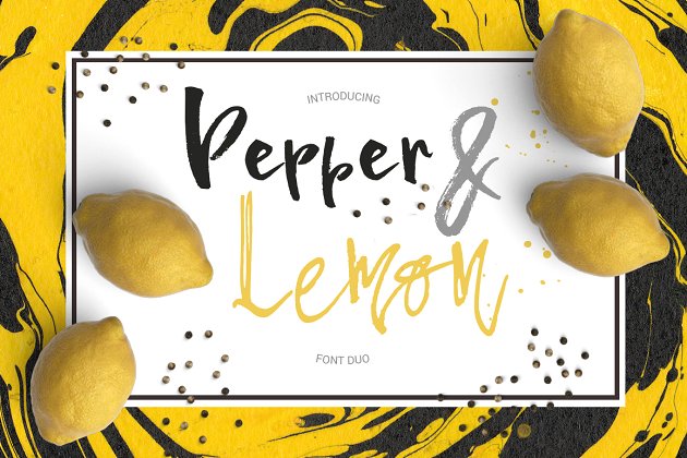 创意书法字体 Pepper & Lime – Font Duo