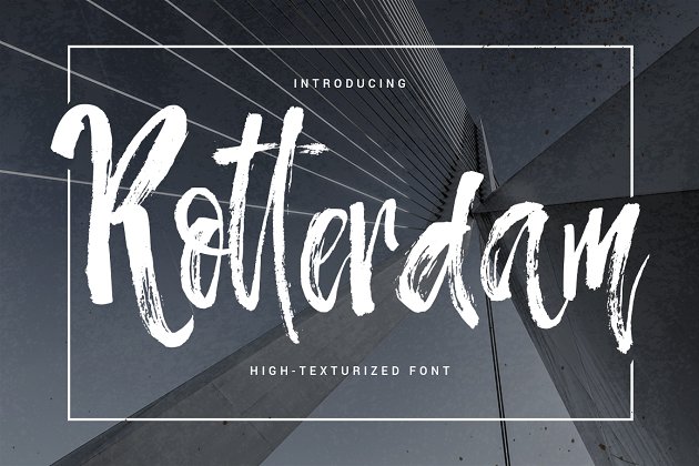 手写笔刷字体 Rotterdam – highly-texturized font