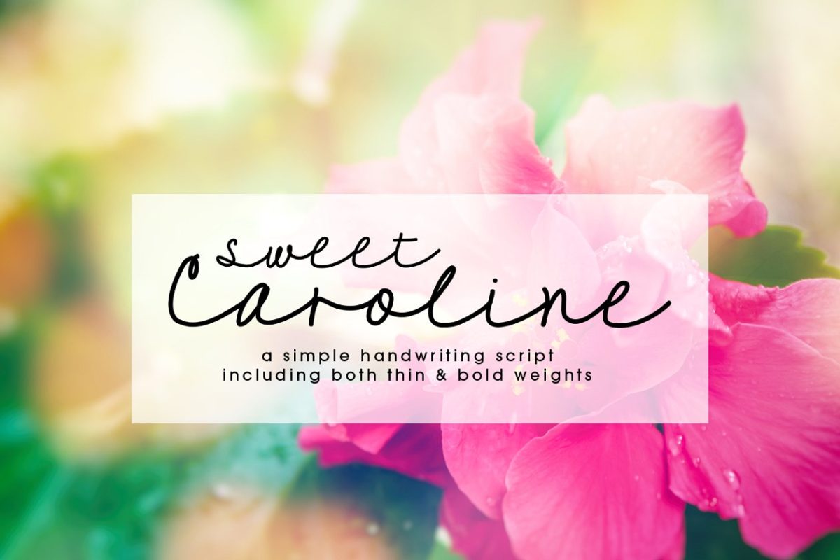 甜美的手绘字体 Sweet Caroline