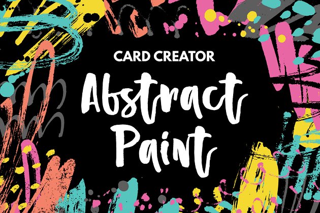 抽象绘画卡片模板 Abstract Paint Card Creator