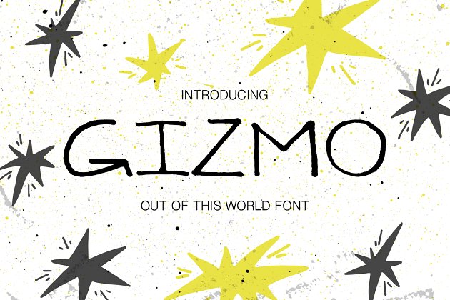 大写标记字体 Gizmo – uppercase marker font