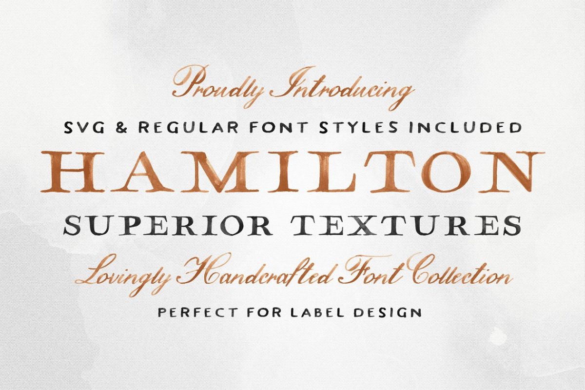 复古艺术字体 Hamilton SVG Font Collection