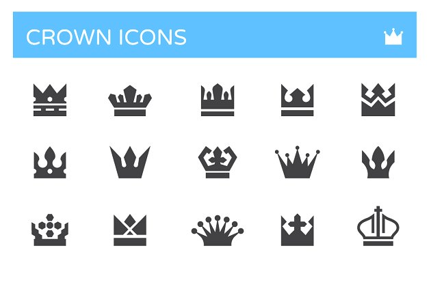 黄冠图标素材 Crown Icons