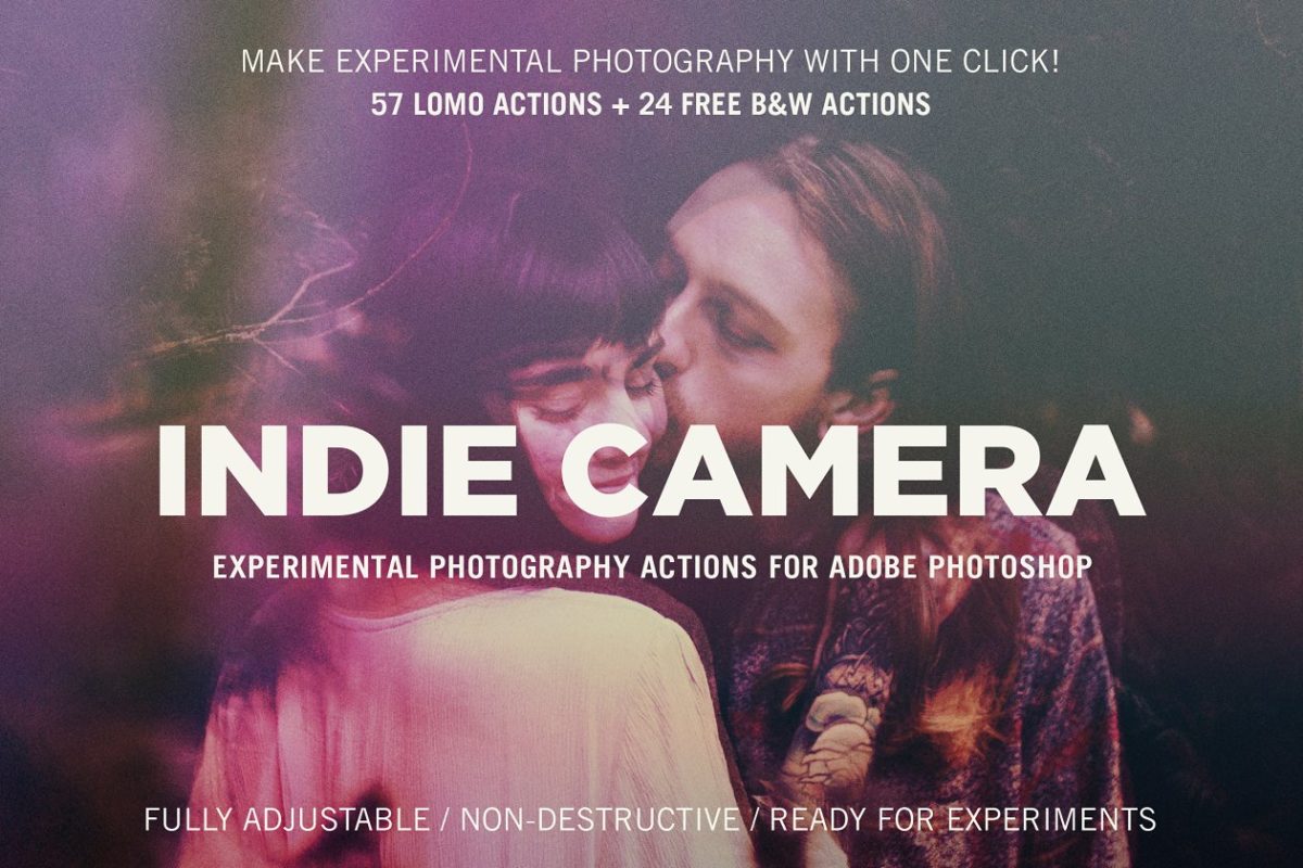 电影胶片滤镜处理PS动作合集 Indie Camera for Adobe Photoshop