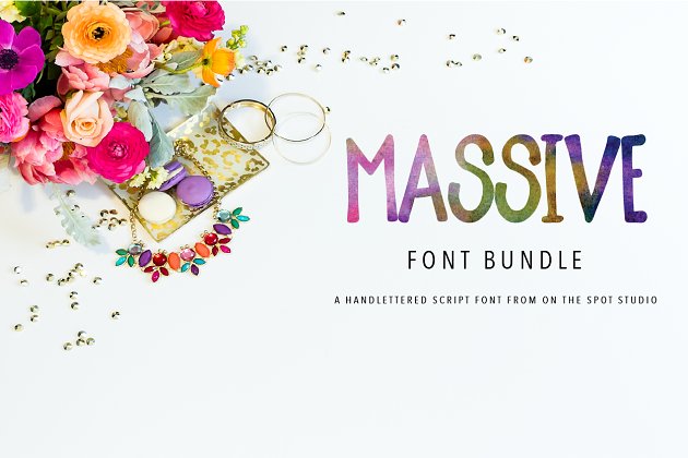 时尚趣味设计字体 2015 MASSIVE Font Bundle
