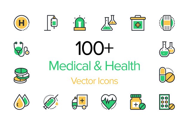 健康医疗图标下载 100+ Medical & Health Vector Icons
