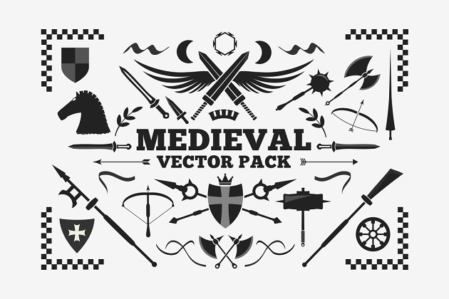 中世界图形素材 Medieval Vector Pack