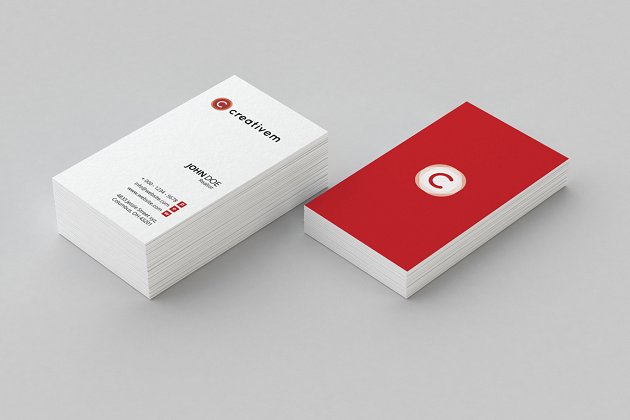 极简主义商业名片设计模板mubMinimal Business Card Template 1