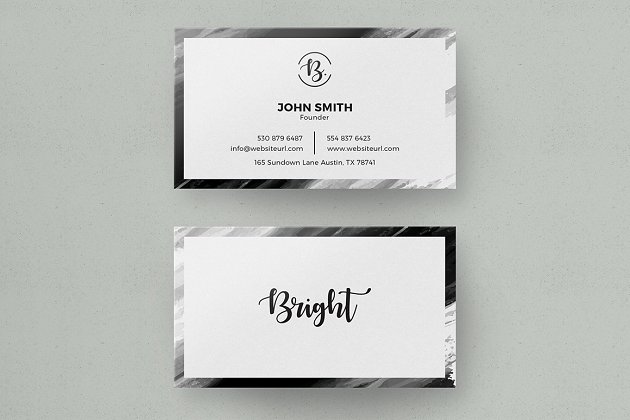 简约名片模板 Bright – Simple Clean Business Card