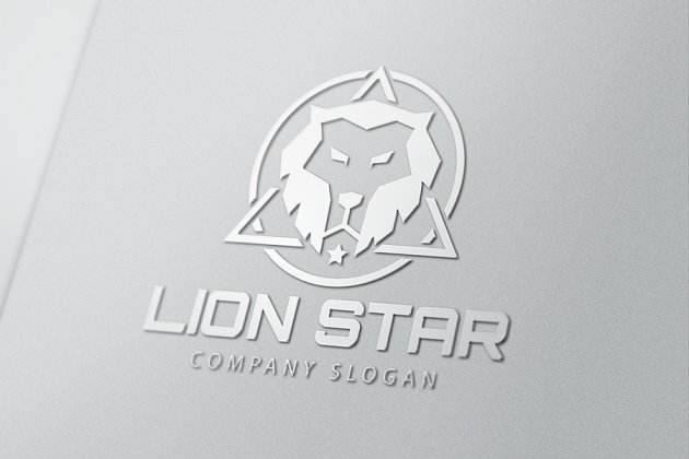 狮子创意logo图形模版 Lion Star Logo