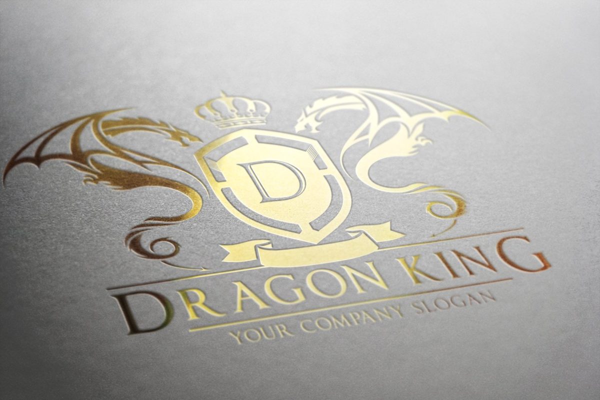 龙的logo模板 Dragon King Logo