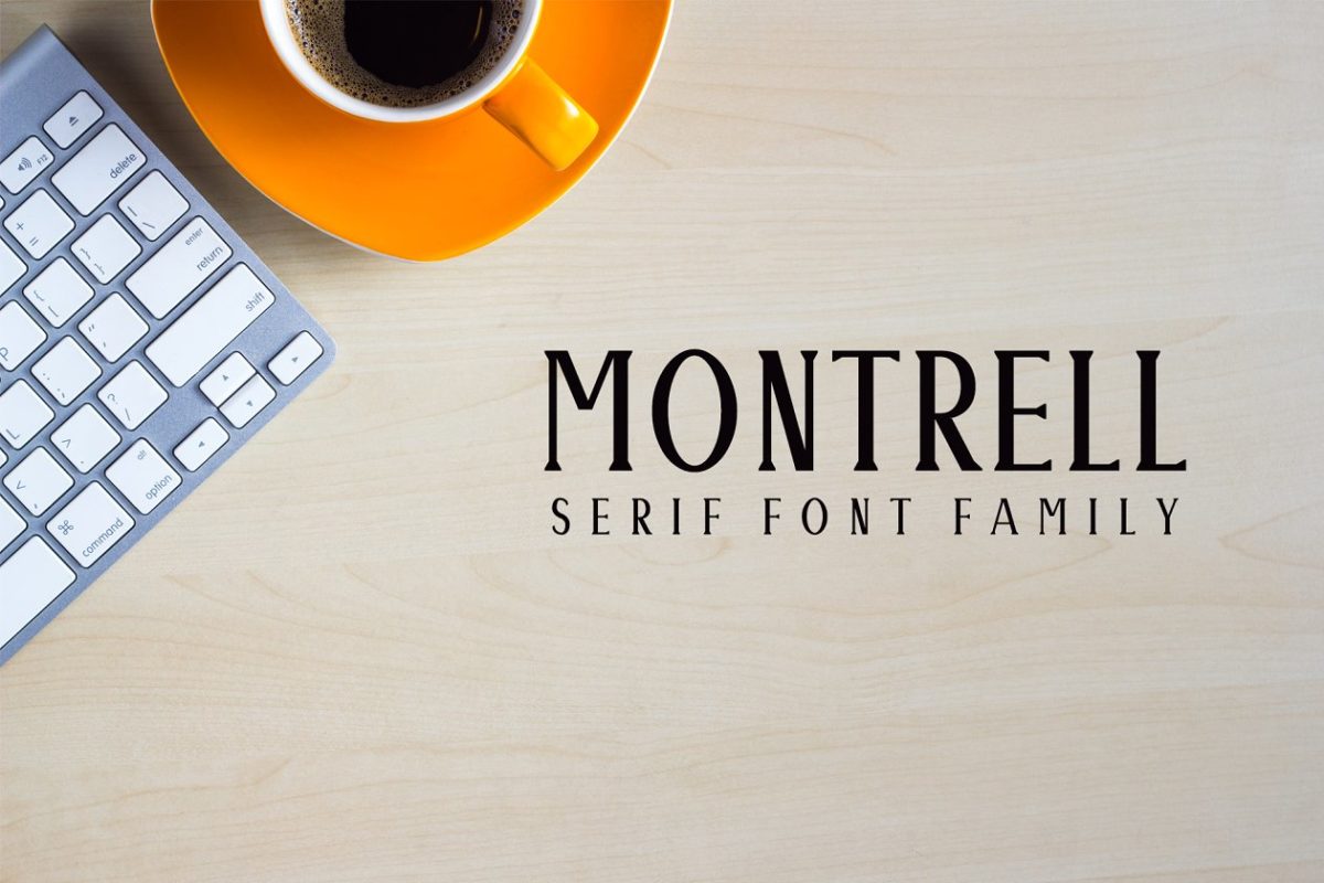 复古设计字体 Montrell Serif 5 Font Family Pack