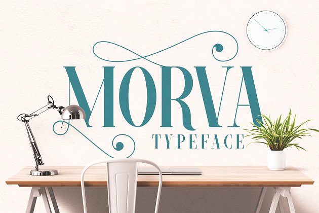 时尚的衬线字体 MORVA Typeface