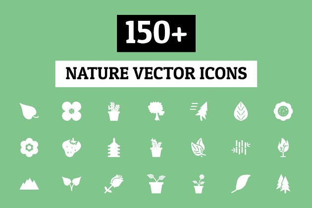 自然矢量图标 150+ Nature Vector Icons