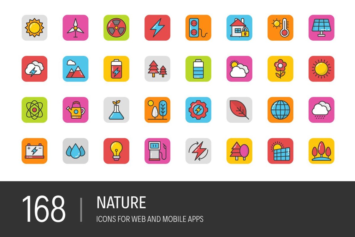 自然矢量图标大全 168 Nature Vector Icons