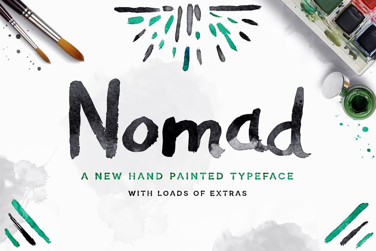 手写设计字体 Nomad Font + Extras