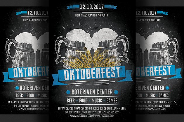 啤酒节宣传单模板 Oktoberfest Flyer Template