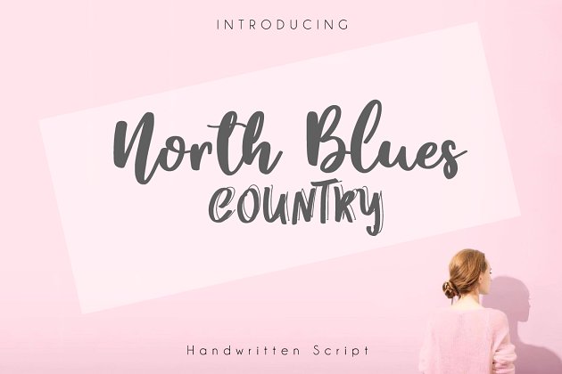 北方国家的手写字体 North Country Blues Font