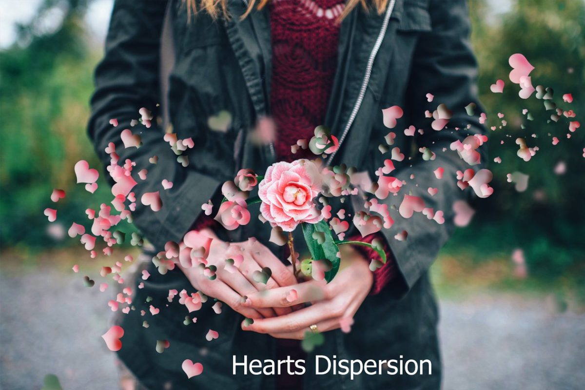 爱心分散动作特效 Hearts Dispersion
