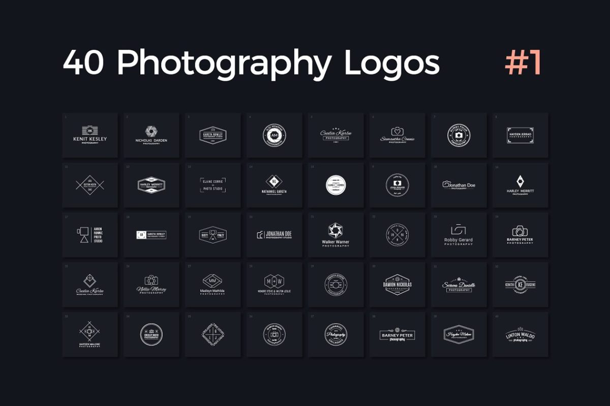 多用途摄影Logo模板V.1 40 Photography Logos Vol. 1