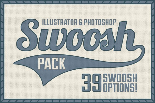 经典设计字体包 Swoosh Pack
