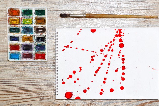 抽象红墨水飞溅污渍背景 10 JPG Abstract red ink splash