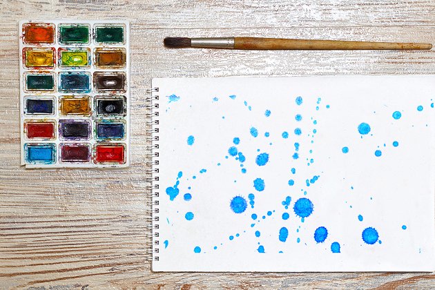 抽象泼墨背景纹理 10 JPG Abstract blue ink splash
