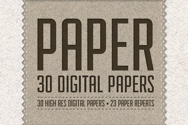 手工纸张纹理 Paper Pack: 30 Digital Papers