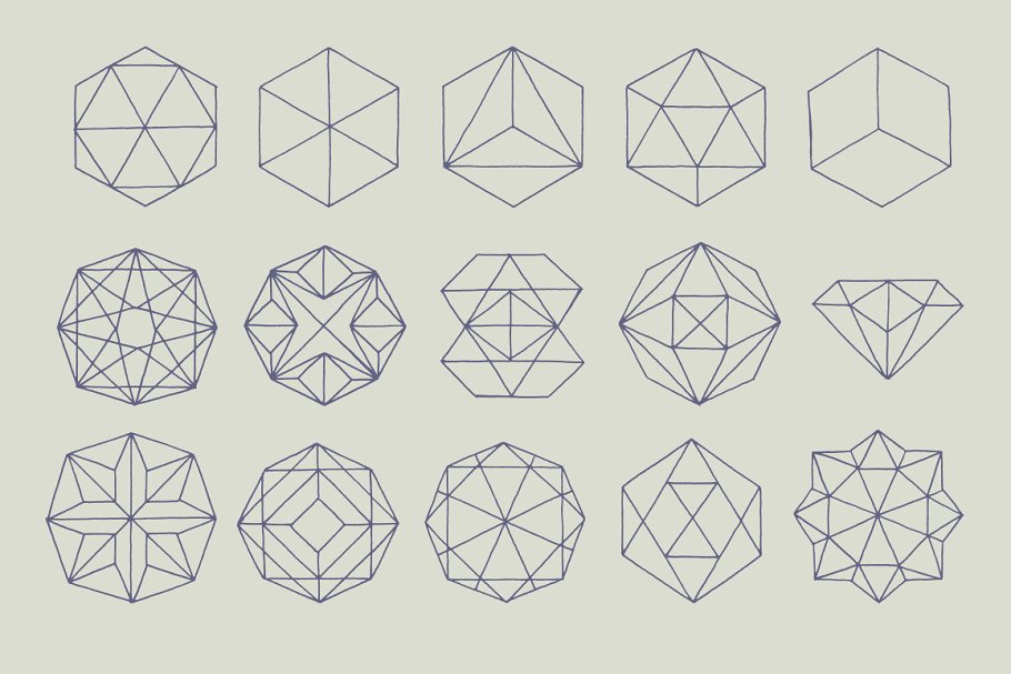 多边形概念图形polygonoutlineshapes