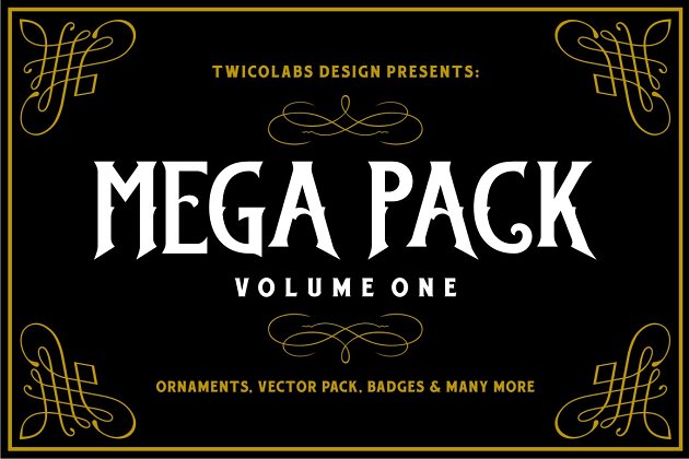 个性字体素材 Twicolabs Mega Pack 1