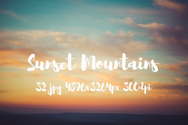 日落西山风景高清照片素材 Sunset Mountains photo pack