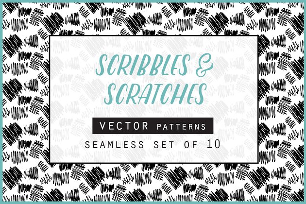 抓痕效果的背景纹理 Scribbles & Scratches Set