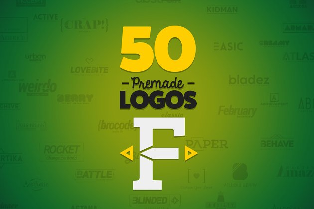 字母“F”logo素材 50 Letter ‘F’ Logos Bundle
