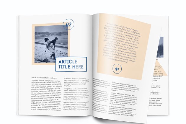 A4的indesign模板 Magazine template – A4 – Indesign