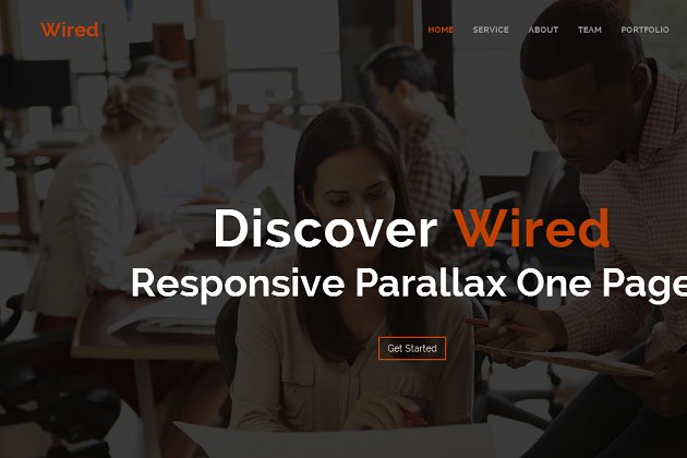 响应式网页模板 Wired – Responsive Parallax One Page