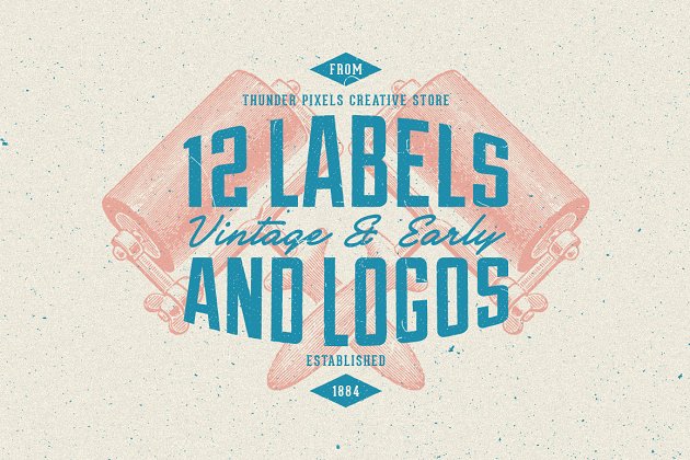 经典logo设计素材模板 Vintage & Early Labels – Series 1