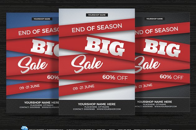 季末促销海报设计模板 Season Big Sale