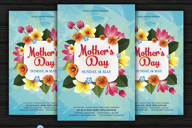 母亲节的传单制作 Mother’s Day Flyer