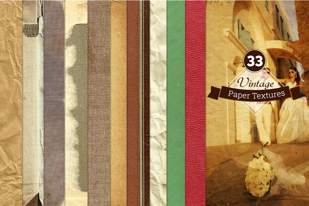 复古纸张纹理 33 Vintage Paper Textures