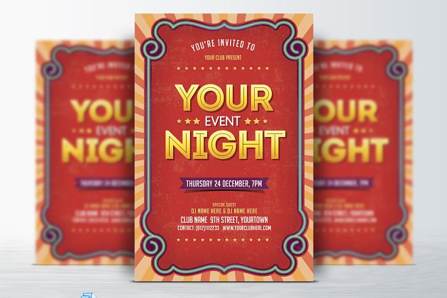 活动海报模板 Event Night Flyer