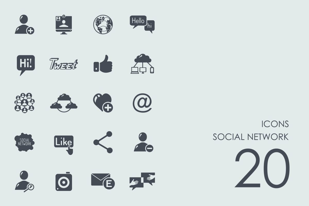 社交网络的图标 Social network icons