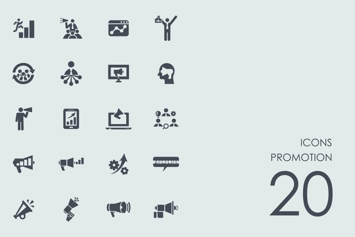 促销矢量图标素材 Promotion icons