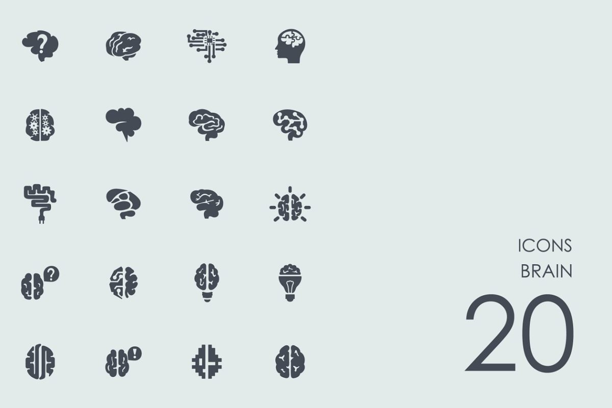 大脑网页图标 Brain icons