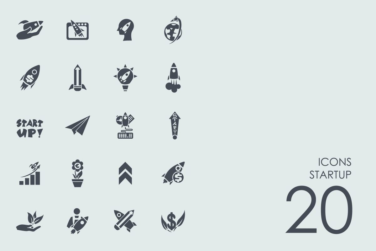 启动矢量图标素材 Startup icons
