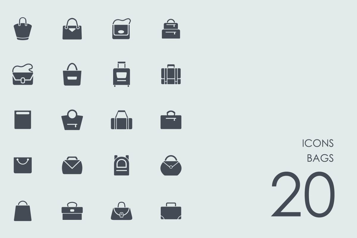 包包图标素材 Bags icons