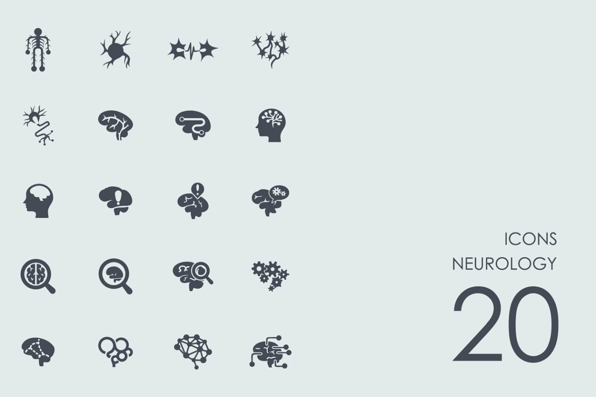 神经科矢量图标 Neurology icons