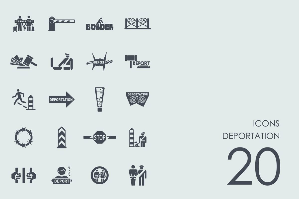被驱逐出境的图标素材 Deportation icons