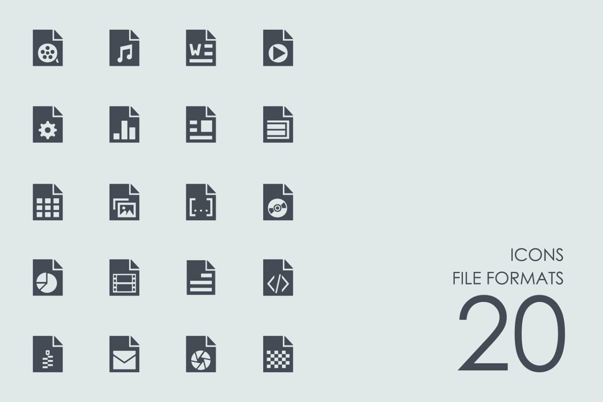 文件格式图标素材 File formats icons