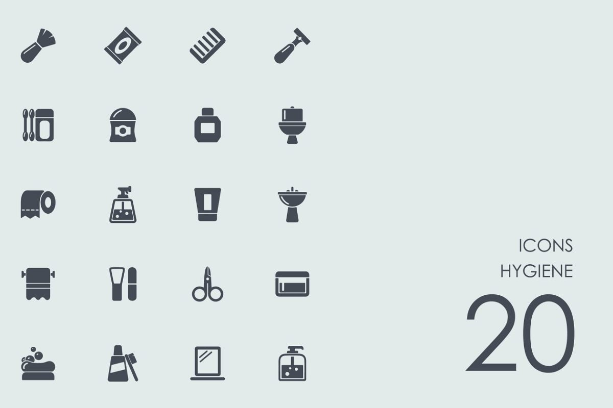 卫生图标素材 Hygiene icons