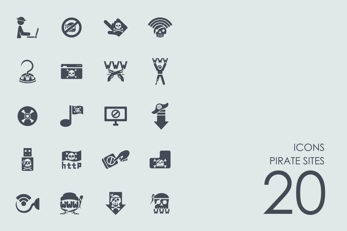 海盗元素图标 Pirate sites icons